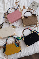 Luxury box purse with scarf