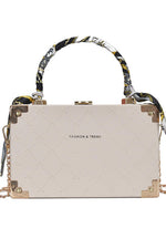 Luxury box purse with scarf