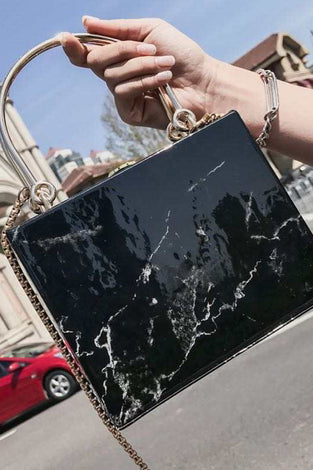 Luxury Marble box handbag