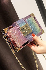 Rhinestone pretty box purse