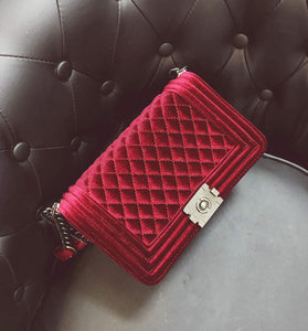 Luxury velvet purse