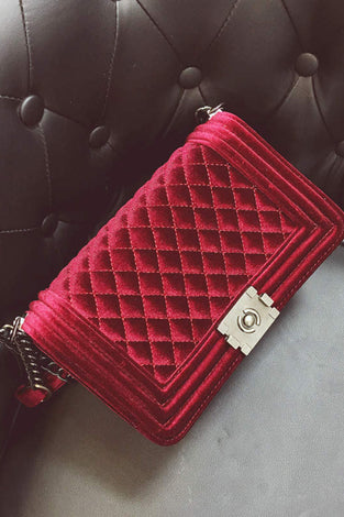 Luxury velvet purse