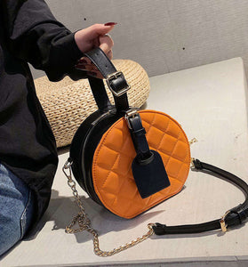 Famous Quilted round handbag