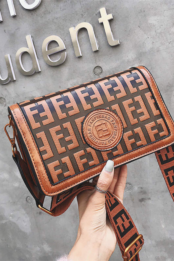 F purse wide shoulder strap