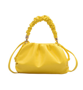 pretty  ruched handle handbag