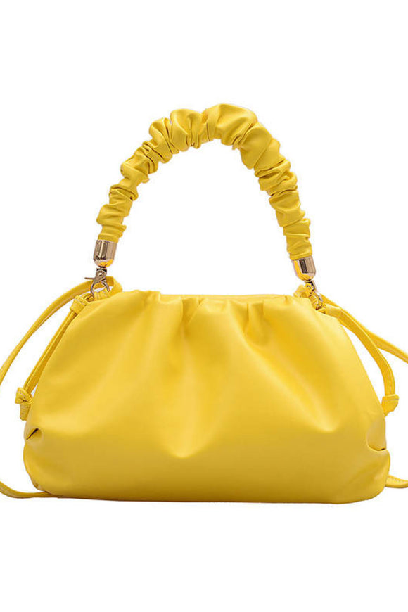 pretty  ruched handle handbag