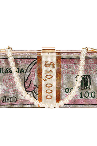 US dollar box gold chain purse