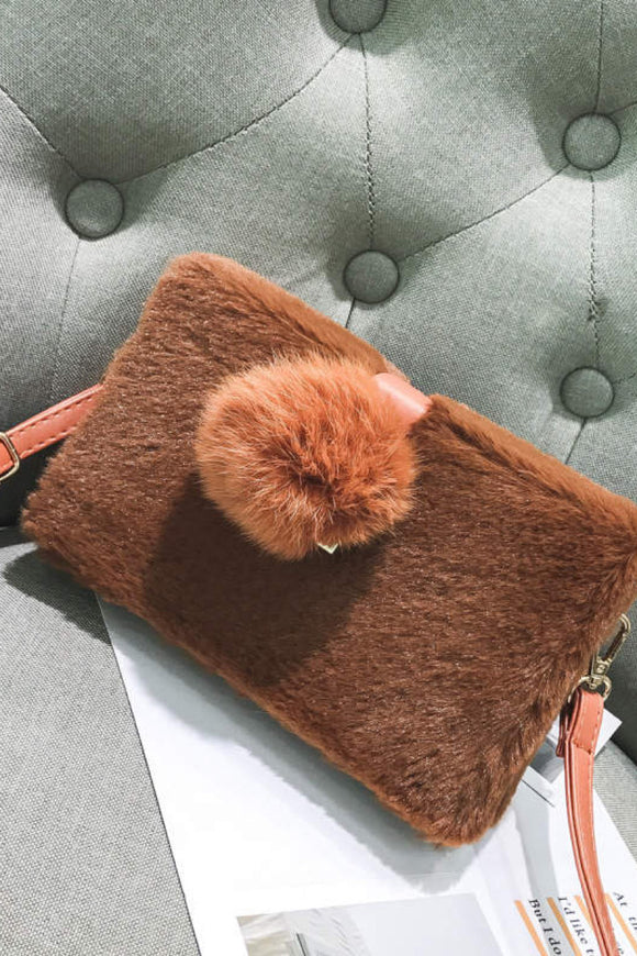 Luxury winter plush handbag