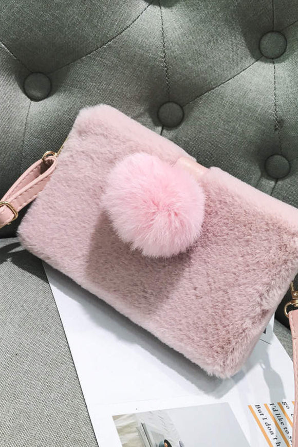 Luxury winter plush handbag
