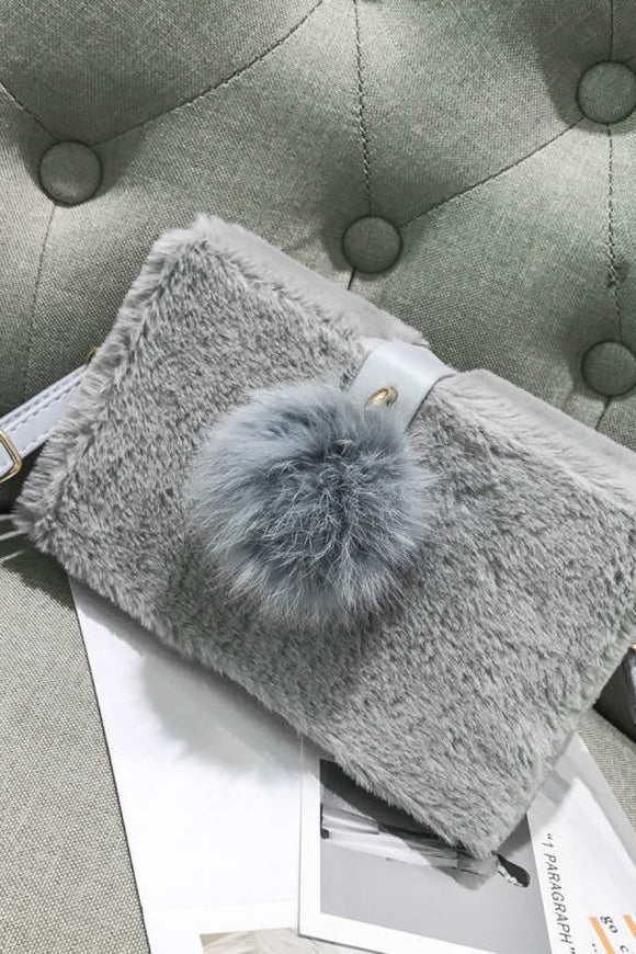 Luxury winter plush handbag