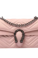 Quilted designer label handbag