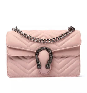 Quilted designer label handbag