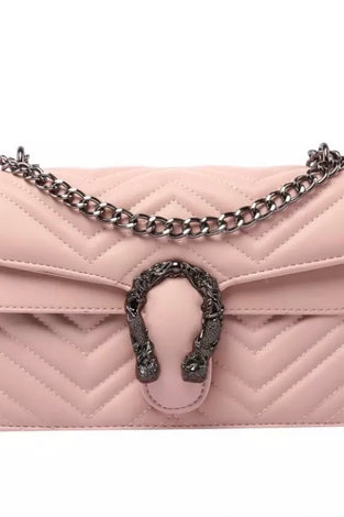 Quilted designer label handbag