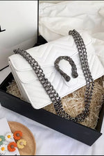 Quilted designer label handbag