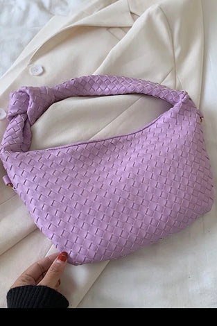 Woven luxury handbags, Knitted clutches with a knot