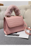 Winter Luxury handbag with fur handle
