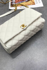 Quilted chain crossbody handbag